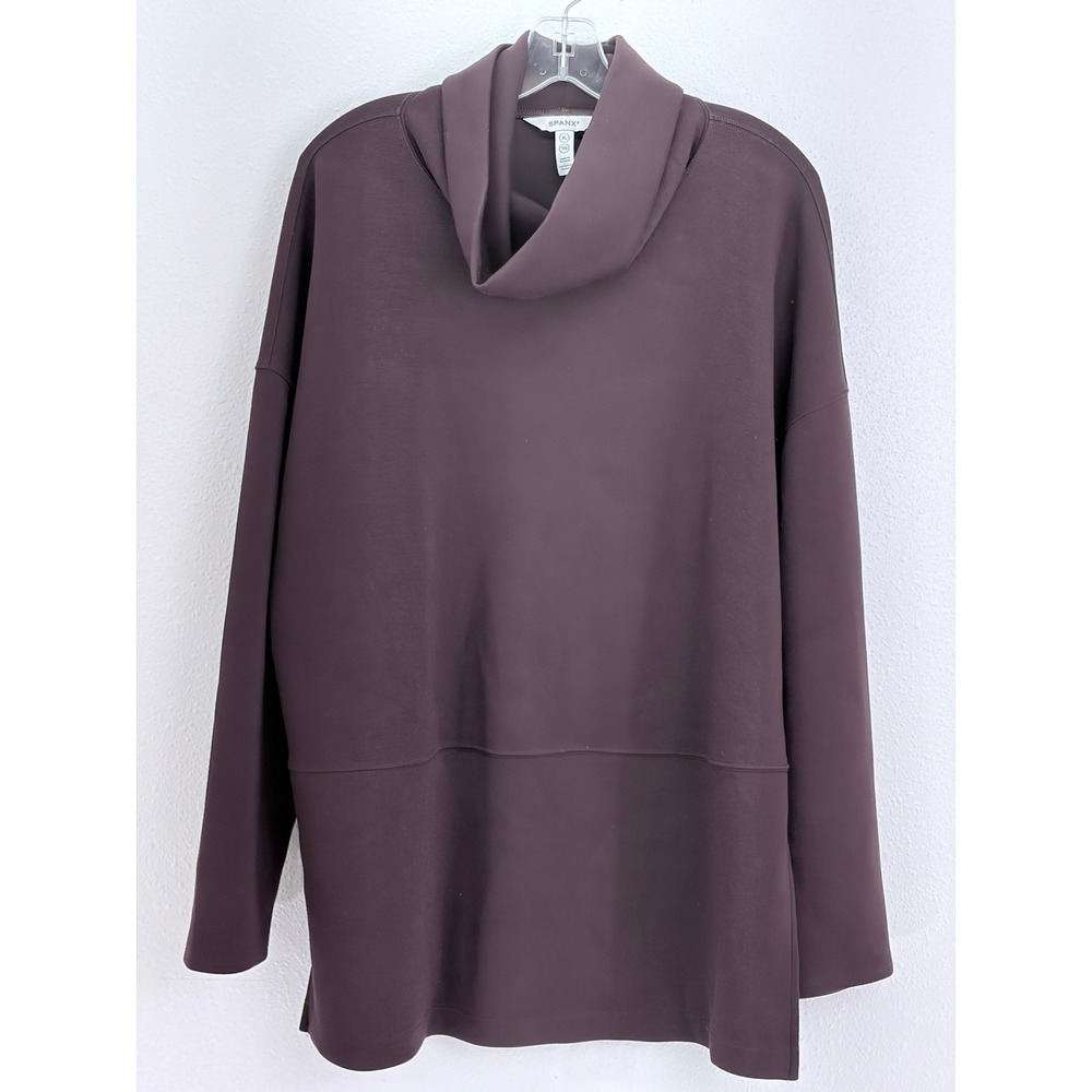 Spanx AirEssentials Turtleneck Tunic Dark Chocolate Brown Oversized XL